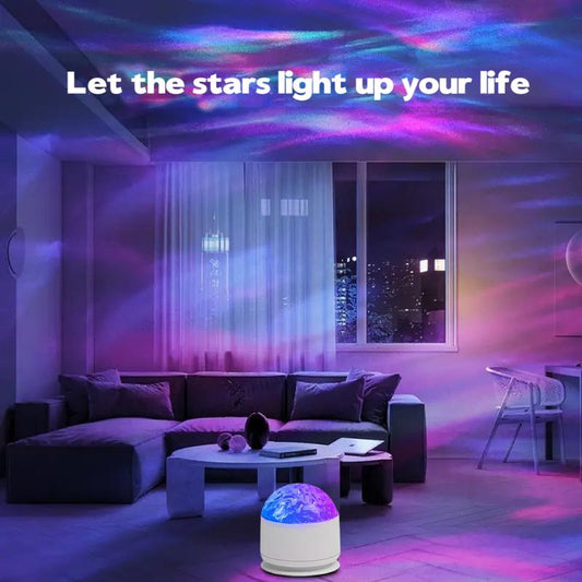 16 Colors Remote Control ！Ocean Wave Projector Light + 3D Water Ripple Effect！ Remote | Perfect Gift for Couples & Kids ​