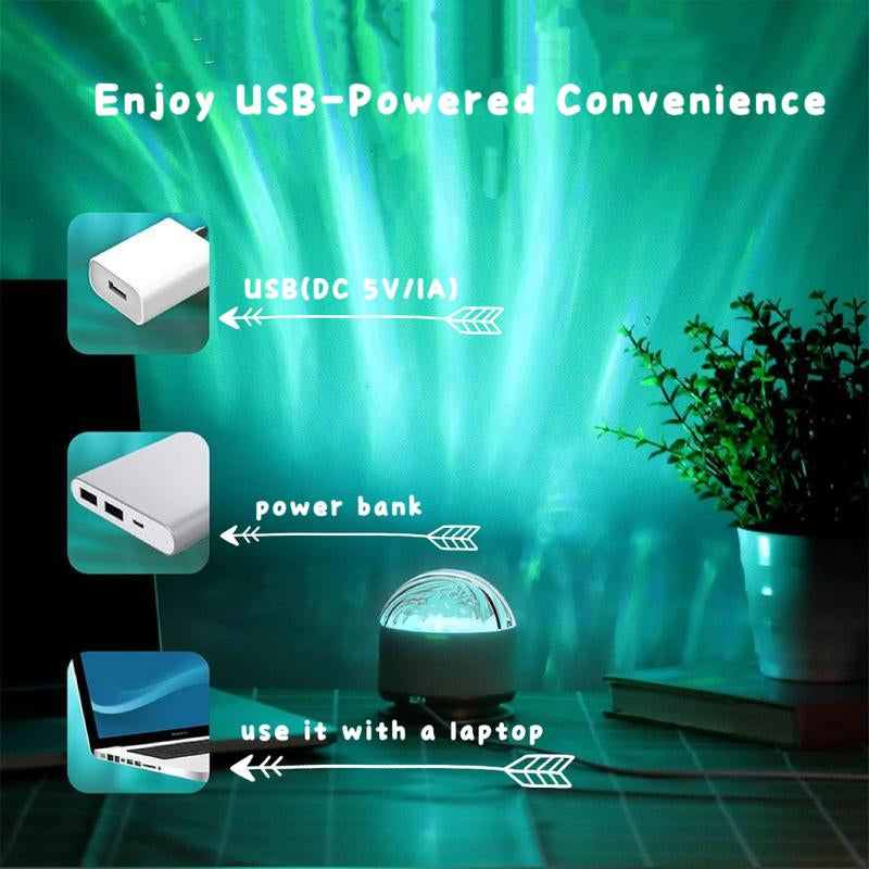 16 Colors Remote Control ！Ocean Wave Projector Light + 3D Water Ripple Effect！ Remote | Perfect Gift for Couples & Kids ​
